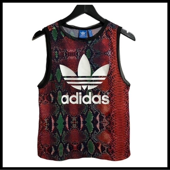ADIDAS ORIGINALS NWOT Sheer Snakeskin Muscle Tank - Picture 2 of 5
